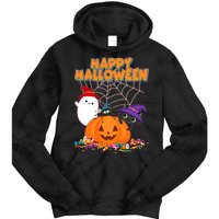 Cute Happy Halloween Friends Tie Dye Hoodie