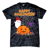 Cute Happy Halloween Friends Tie-Dye T-Shirt