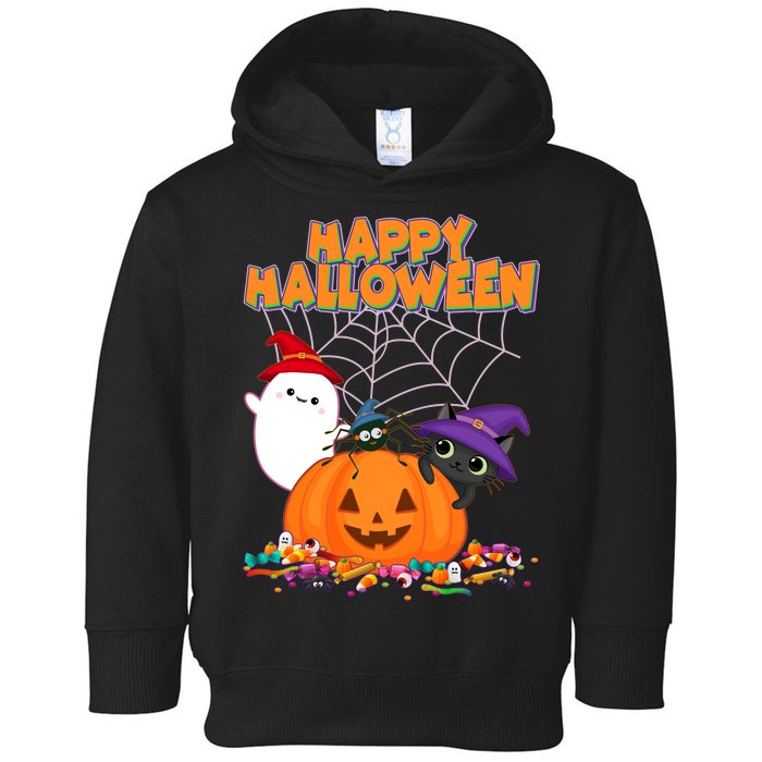 Cute Happy Halloween Friends Toddler Hoodie