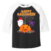 Cute Happy Halloween Friends Toddler Fine Jersey T-Shirt