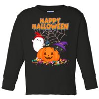 Cute Happy Halloween Friends Toddler Long Sleeve Shirt