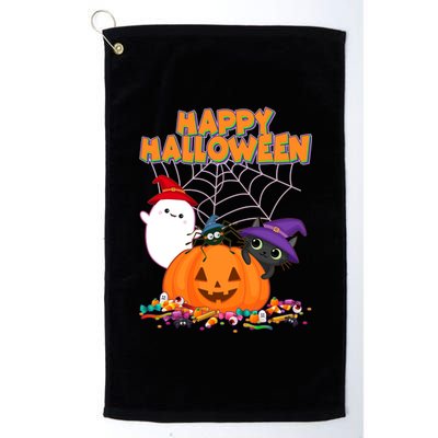 Cute Happy Halloween Friends Platinum Collection Golf Towel