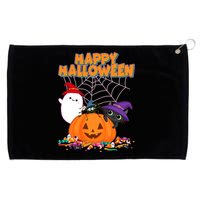 Cute Happy Halloween Friends Grommeted Golf Towel