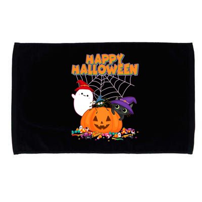 Cute Happy Halloween Friends Microfiber Hand Towel