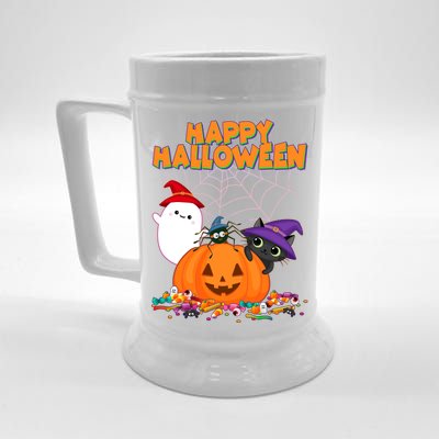 Cute Happy Halloween Friends Beer Stein