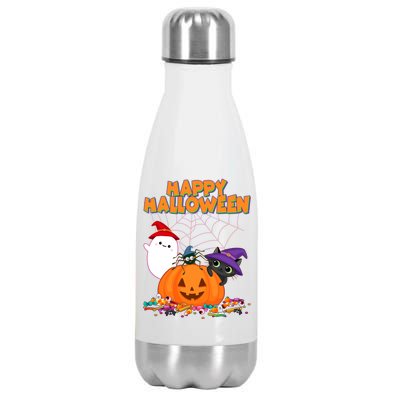 Cute Happy Halloween Friends Stainless Steel Insulated Water Bottle