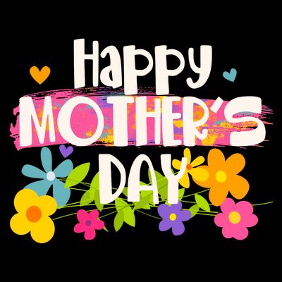 Cute Happy Mother's Day Paint Splash Flowers T-Shirt