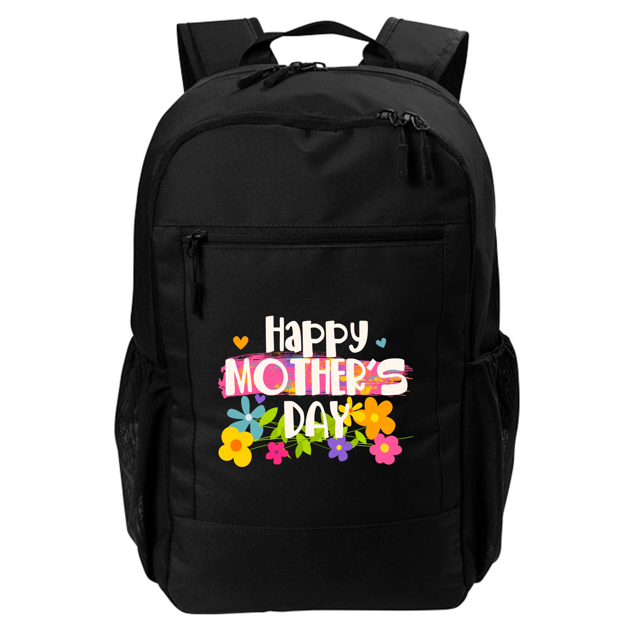 Cute Happy Mother's Day Paint Splash Flowers Backpack