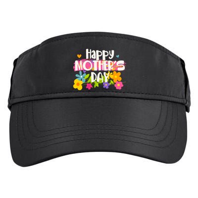 Cute Happy Mother's Day Paint Splash Flowers Adult Drive Performance Visor