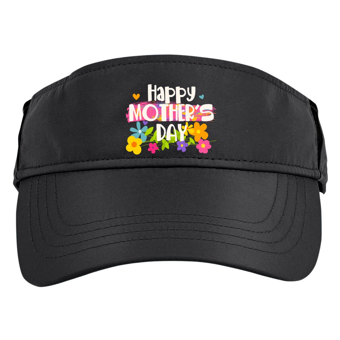 Cute Happy Mother's Day Paint Splash Flowers Adult Drive Performance Visor