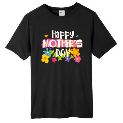 Cute Happy Mother's Day Paint Splash Flowers Tall Fusion ChromaSoft Performance T-Shirt