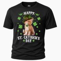 Cute Happy St Catricks Day Kitten Performance Shirt