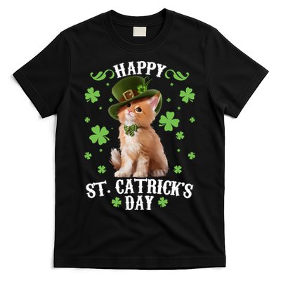 Cute Happy St Catricks Day Kitten T-Shirt