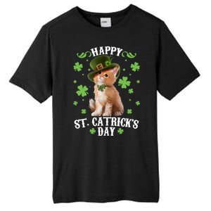 Cute Happy St Catricks Day Kitten Tall Fusion ChromaSoft Performance T-Shirt