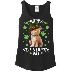 Cute Happy St Catricks Day Kitten Ladies Essential Tank