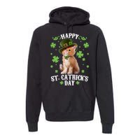 Cute Happy St Catricks Day Kitten Premium Hoodie