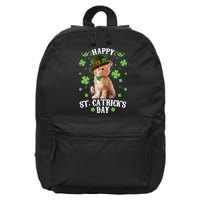 Cute Happy St Catricks Day Kitten 16 in Basic Backpack