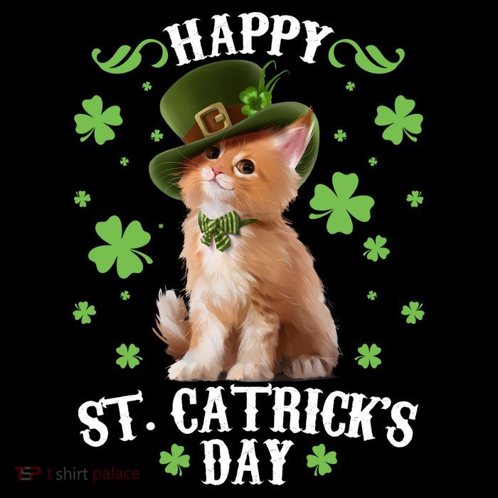 Cute Happy St Catricks Day Kitten 16 in Basic Backpack