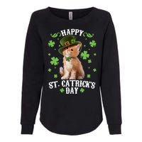 Cute Happy St Catricks Day Kitten Womens California Wash Sweatshirt