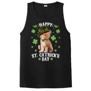 Cute Happy St Catricks Day Kitten PosiCharge Competitor Tank