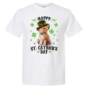 Cute Happy St Catricks Day Kitten Garment-Dyed Heavyweight T-Shirt