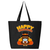 Cute Happy Thanksgiving Quarantine Turkey Mask 25L Jumbo Tote