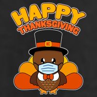 Cute Happy Thanksgiving Quarantine Turkey Mask 25L Jumbo Tote