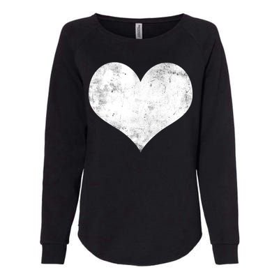 Cute Heart Valentines Day Vintage Distressed Womens California Wash Sweatshirt