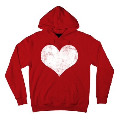 Cute Heart Valentines Day Vintage Distressed Hoodie