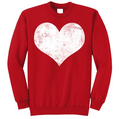 Cute Heart Valentines Day Vintage Distressed Sweatshirt