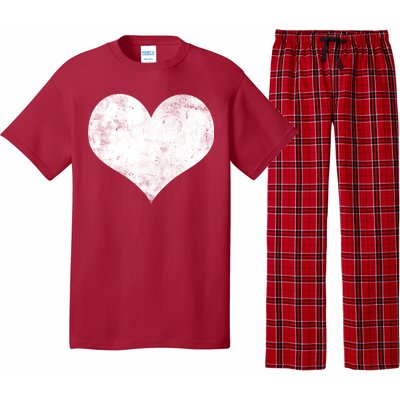 Cute Heart Valentines Day Vintage Distressed Pajama Set