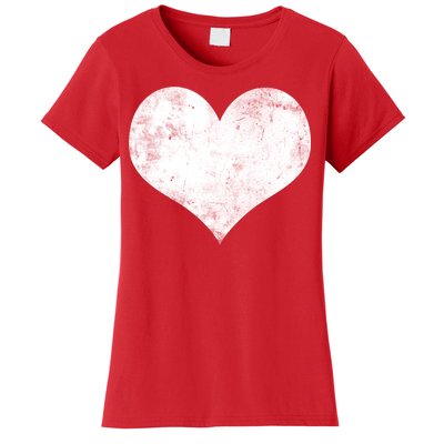 Cute Heart Valentines Day Vintage Distressed Women's T-Shirt