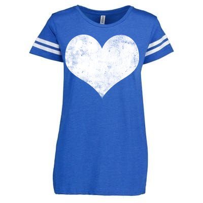 Cute Heart Valentines Day Vintage Distressed Enza Ladies Jersey Football T-Shirt