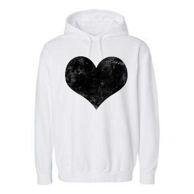 Cute Heart Valentines Day Vintage Distressed Garment-Dyed Fleece Hoodie