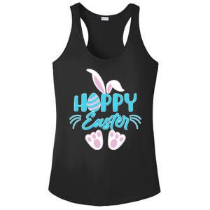 Cute Hoppy Happy Easter Bunny  Ladies PosiCharge Competitor Racerback Tank