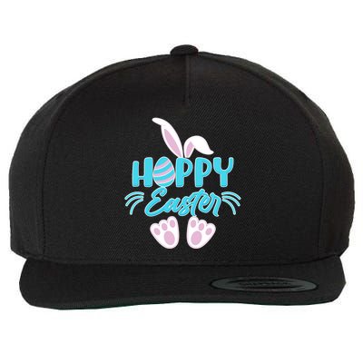 Cute Hoppy Happy Easter Bunny  Wool Snapback Cap