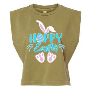 Cute Hoppy Happy Easter Bunny  Garment-Dyed Women's Muscle Tee