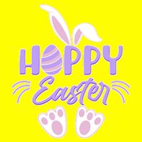 Cute Hoppy Happy Easter Bunny  Button