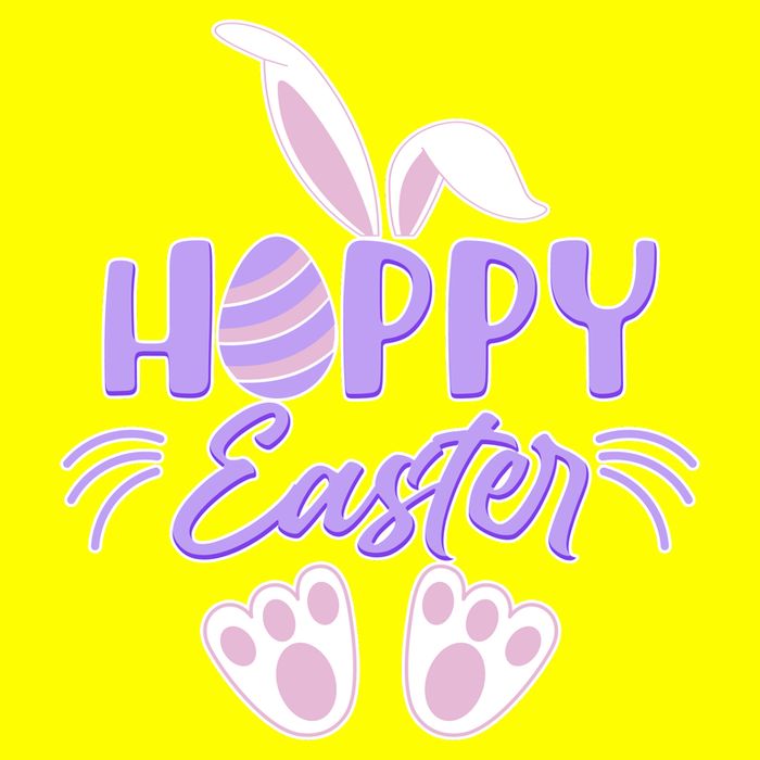Cute Hoppy Happy Easter Bunny  Button
