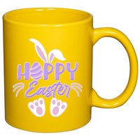Cute Hoppy Happy Easter Bunny  11oz C Handle Ceramic Mug