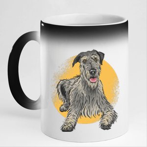 Cute Hound Dog 11oz Black Color Changing Mug