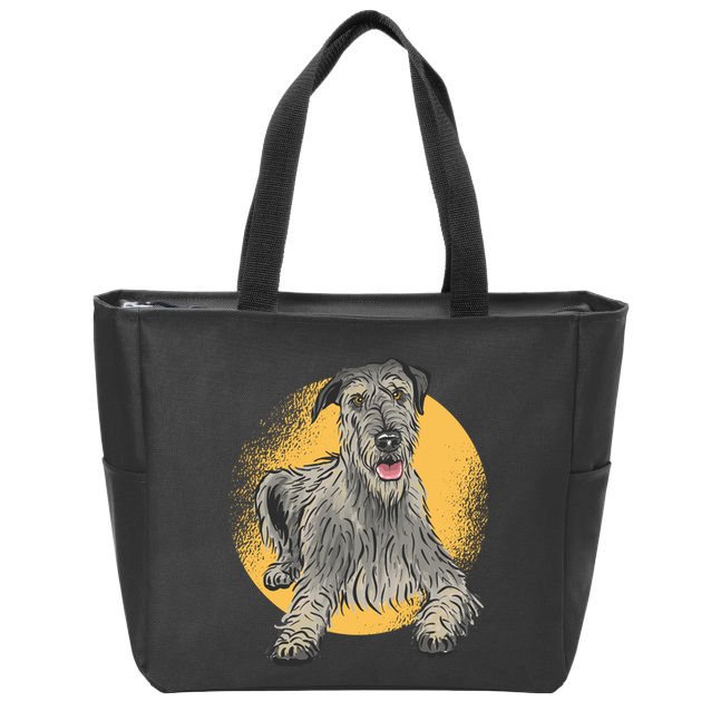 Cute Hound Dog Zip Tote Bag
