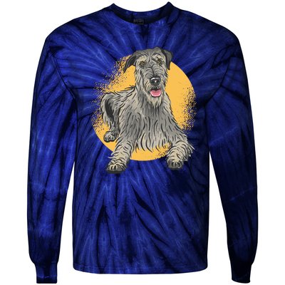 Cute Hound Dog Tie-Dye Long Sleeve Shirt