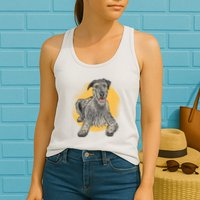 Cute Hound Dog Womens Tank Top
