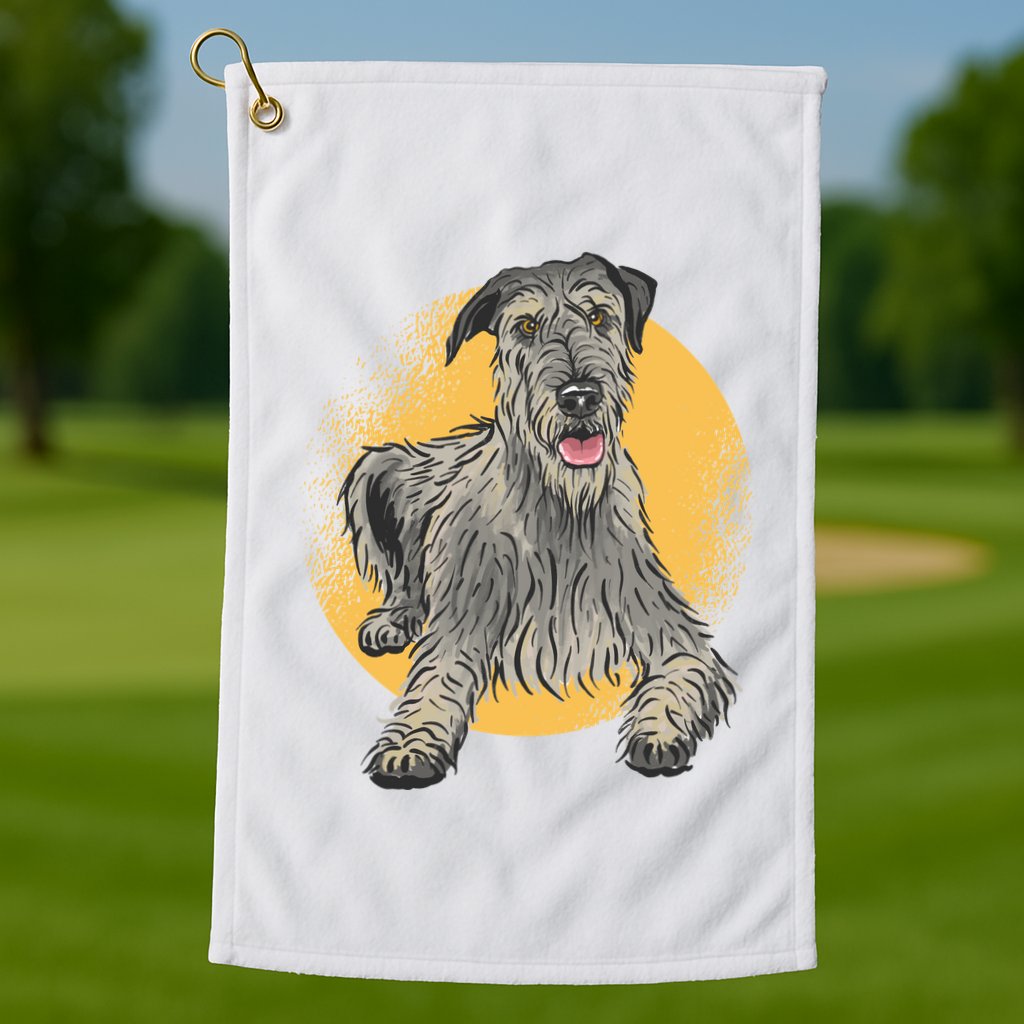 Cute Hound Dog Golf Towel