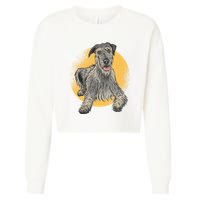 Cute Hound Dog Cropped Pullover Crew