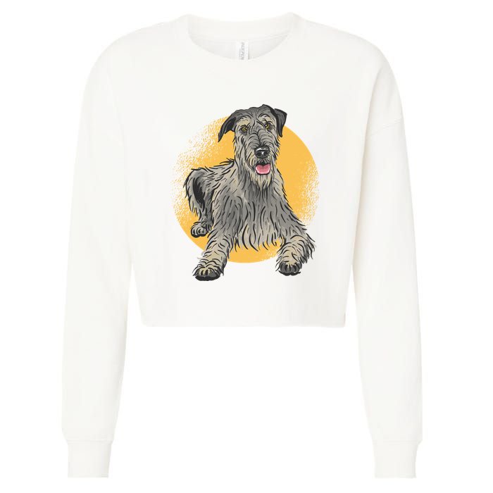 Cute Hound Dog Cropped Pullover Crew