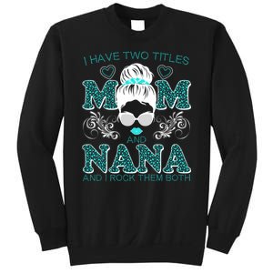 Cute I Have Two Titles Mom And Nana And I Rock Them Both Sweatshirt