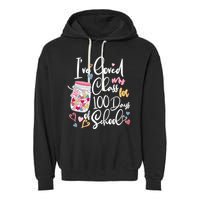 Cute I Loved My Class for 100 Days of School Valentine's Day Garment-Dyed Fleece Hoodie
