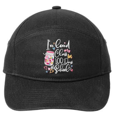 Cute I Loved My Class for 100 Days of School Valentine's Day 7-Panel Snapback Hat
